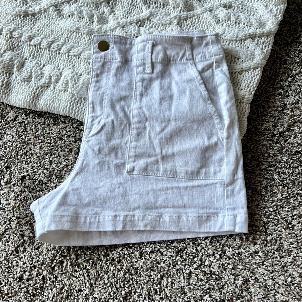 Loft White Denim Shorts Size 14